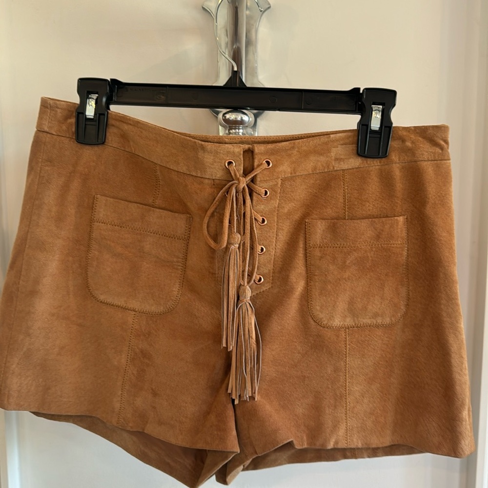 Intermix Suede Shorts